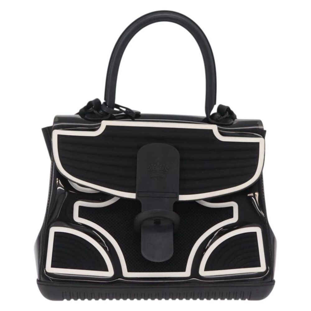 Delvaux Champion Brillant Top Handle Pvc And Rubber Black Plastic Handbag